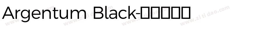 Argentum Black字体转换